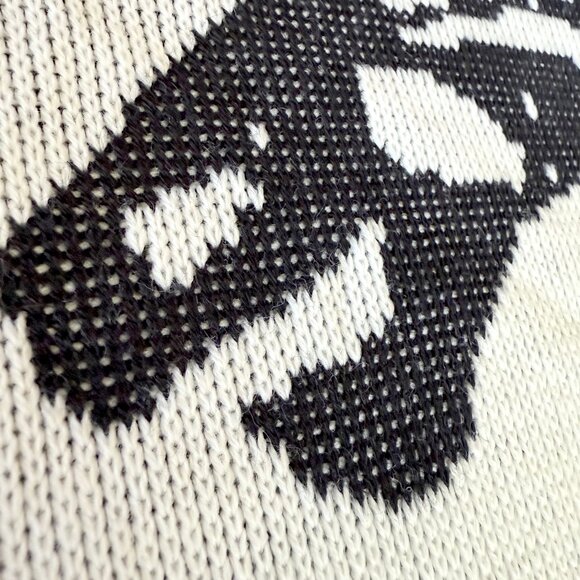 Vintage 80s Turtle Bay Black and White Zebra Sweater Size XL - Picture 8 of 11